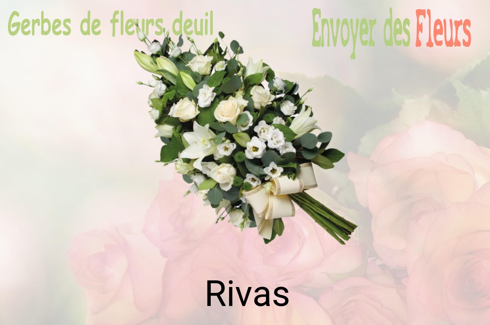 Gerbe de fleurs de deuil livrée à Rivas
